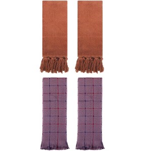 REGALWOVEN 4 Packs Cotton Absorbent Soft Decorative Turkish Bath Towel for Bathroom - 1 of 4