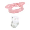 Hudson Baby Infant Girl Headband and Socks Set, Bunny, 0-9 Months - 4 of 4