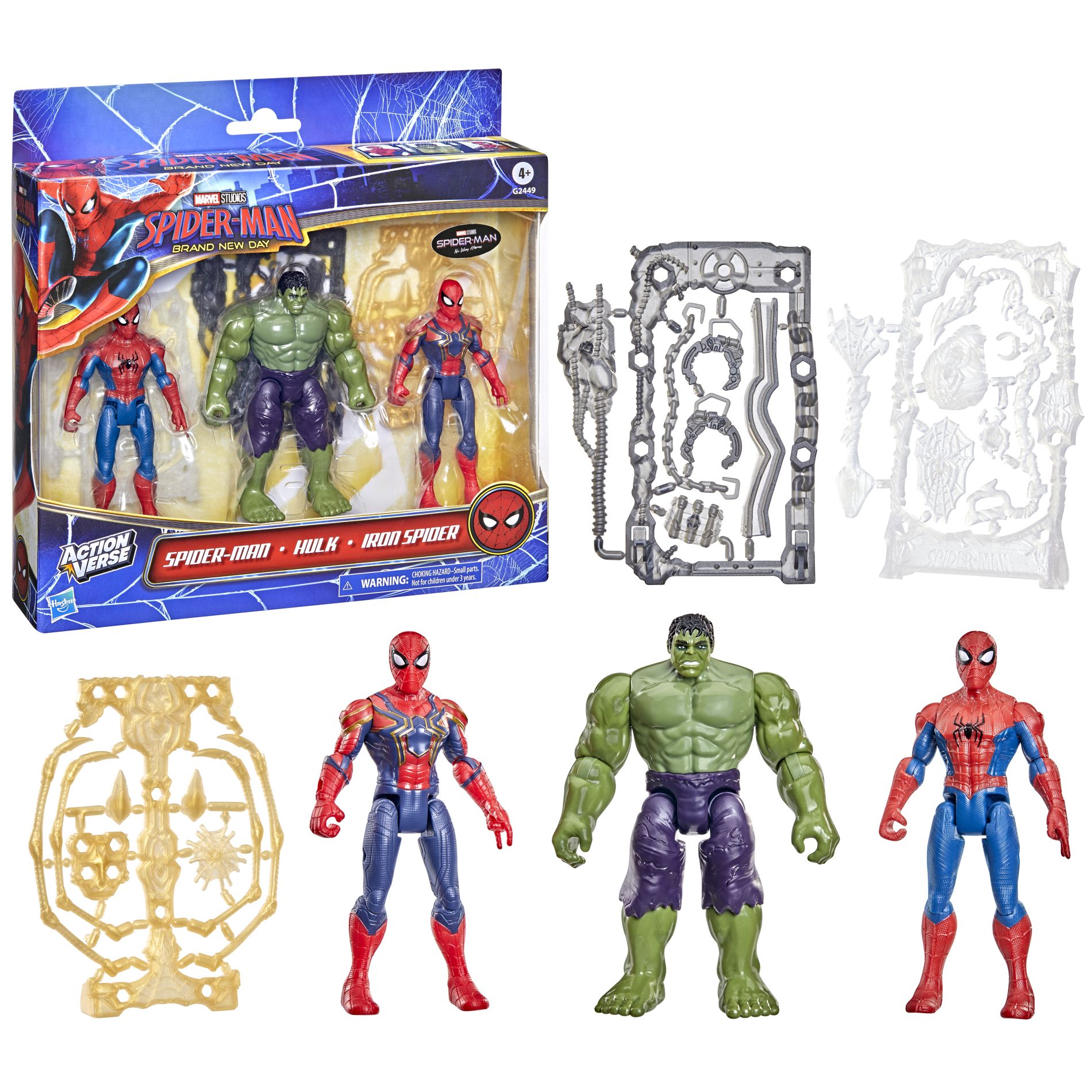 Marvel Spider-Man: Brand New Day ActionVerse Spider-Man, Hulk, and Iron Spider