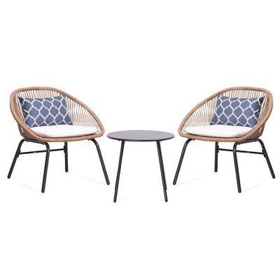 Lausaint Home 3-piece Wicker Bistro Set