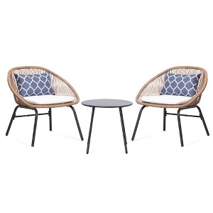 Lausaint Home 3-piece Wicker Bistro Set - 1 of 4