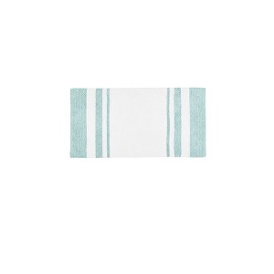 Vynxaria Dual-Sided Bath Mat - Striped Comfort & Massage 27x45 Inches - 1 of 4