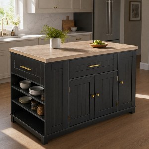 Christopher Knight Home Zotic Modern 52'' Wooden Mobile Kitchen