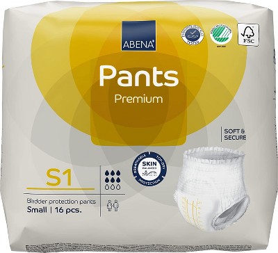 Abena Pants, Premium Protective Underwear, Level 1 Moderate Absorbency (X-Small To XX-Large)