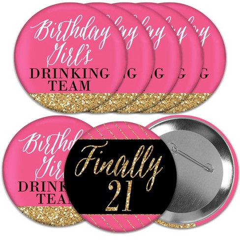 Big Dot of Happiness Finally 21 Girl - 21st Birthday - Party Favor Boxes -  Set of 12