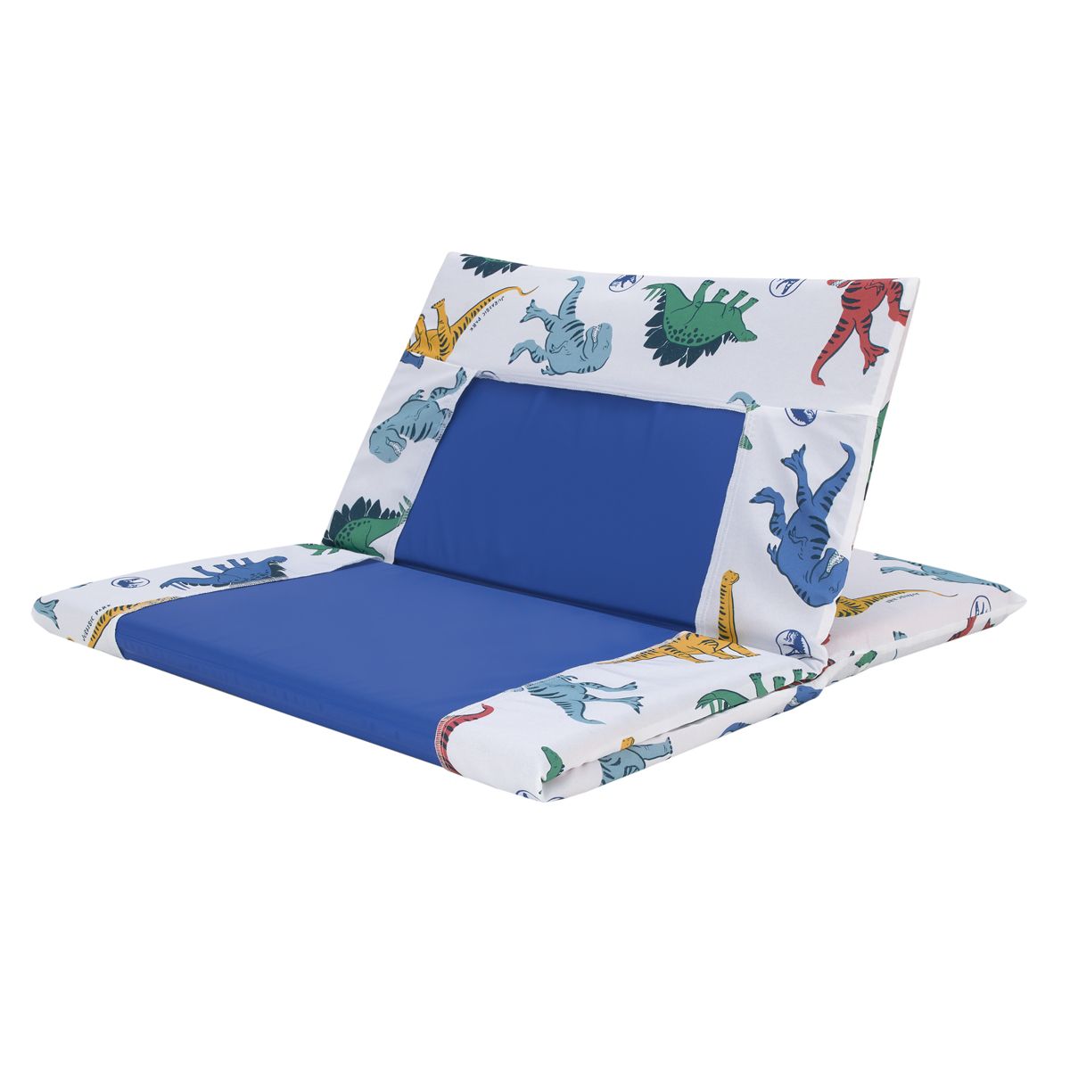 NoJo Universal Jurassic World Wild and Free Blue, Green, and Yellow Dinosaur Preschool Nap Pad Sheet - thumbnail 5