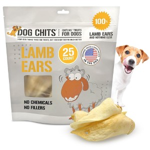 Dog Chits Lamb Ears for Dogs | All Natural Treats | Boiled and Baked with Nothing Added | Long Lasting Chew | Great for Dental Health | - 1 of 4