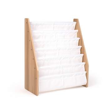 Kids' Supersize 6 Tier Bookrack White/Natural - Humble Crew