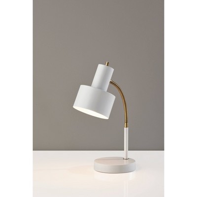 Stark Antique Brass Desk Lamp White - Adesso