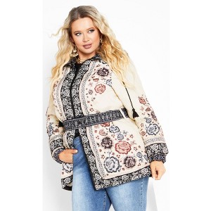 Avenue Women's Plus Size Flora Puffer Jacket - 1 of 4