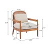 Christopher Knight Home Zuka Mid-Century Modern Rattan Wooden Chair with Cushions (Set of 2) - 3 of 4