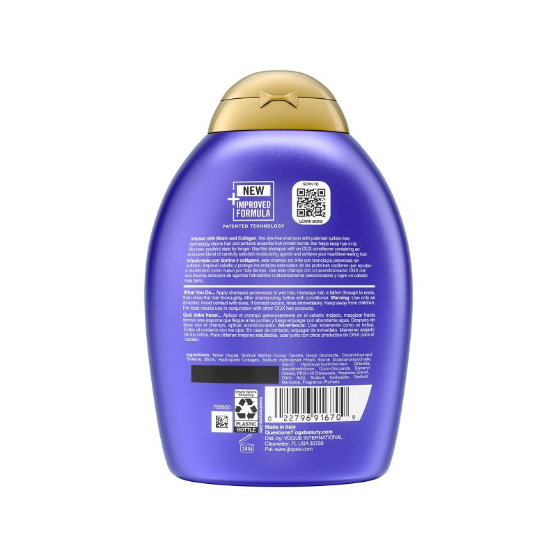 OGX Thick Full Biotin Collagen Salon Size Shampoo, 3 of 13