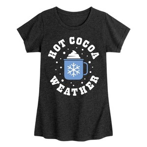 Girls' - Instant Message - Hot Cocoa Weather Fitted Short Sleeve Graphic T-Shirt - 1 of 4