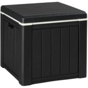 VINGLI 10 Gallon Outdoor Deck Box, Outdoor Patio Deck Box with Built-in Handles, All-Weather Square Storage Container for Garden, Poolside & Balcony - 1 of 4
