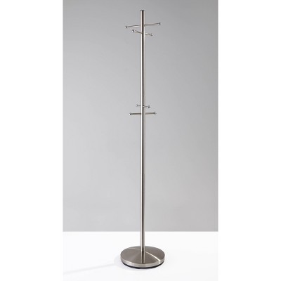 Adesso Steel Double Level Coat Rack with Hooks