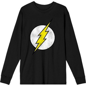 The Flash Thunderbolt Logo Adult Long Sleeve Tee - 1 of 2