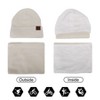 Mysuntown Winter Hat Scarf and Touch Screen Gloves 3-Piece Set, Cold Weather Knit Fleece Lined Warm Unisex Sets - 3 of 4