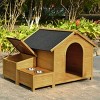 Large Dog House With Asphalt Roof,Dog Houses For Large Dogs,Dog Kennel With Doors,Dog Houses Outdoor-Cuddlewood - 3 of 4