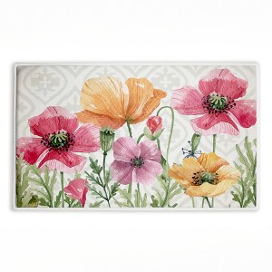 Stupell Industries Poppy Place Flower Garden Printed Plush Bathroom Floor Mat, design by Kim Allen - 1 of 4