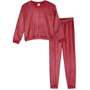 Sleep On It Girls Novelty Fleece 2-Piece Long-Sleeved Pajama Sleep Set - 1 of 4