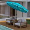 Tangkula 9.3 FT Solar Patio Umbrella w/ 32 LED Lights & Vented Top & Ruffles - 3 of 4