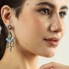SOHI Women's Blue  Teardrop Stone Drop Earrings - 3 of 3