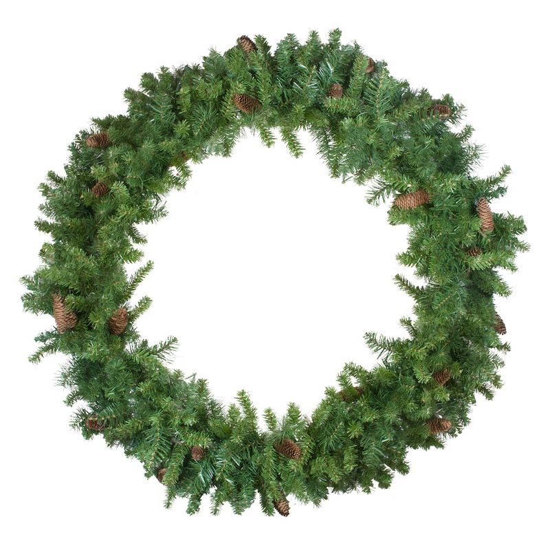 Northlight 48" Unlit  Red Pine with Pine Cones Artificial Christmas Wreath, 1 of 5