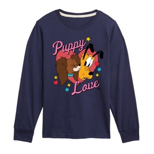 Boys' - Disney - Fifi And Pluto Puppy Love Long Sleeve Graphic T-Shirt - 1 of 4