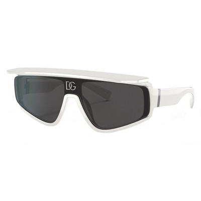 Dolce & Gabbana DG 6177 331287 Unisex Rectangle Sunglasses White 46mm