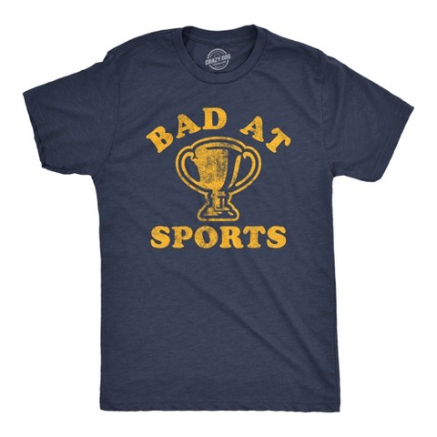 Мужские футболки Crazy Dog T-Shirts, Inc. Mens Funny T Shirts Bad At Sports Sarcastic Fitness Tee for Men - Crazy Dog Men's T Shirt For Football Season Navy S