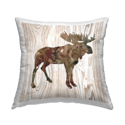 Stupell Industries Watercolor Moose Silhouette, 18 x 18