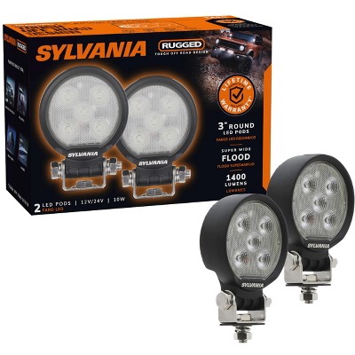 SYLVANIA Rugged 3 Inch Round LED Light Pods