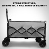 Bestier Collapsible Wagon Cart with Wheels, Folding Utility Heavy Duty Wagons Carts for Grocery Sports Garden Camping, Outdoor Cart - 3 of 4
