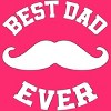 Women's Design By Humans Best Dad Ever Mustache By sukhendu12 Racerback Tank Top - 2 of 2