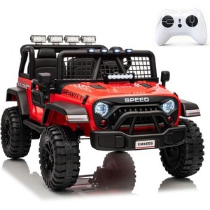 24V 2-Seater Kids Ride-On Truck with Parent Remote Control, Spring Suspension, 2-Speed Electric Vehicle with LED Headlights & Music Player - 1 of 4