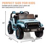 12V Kids Ride-on Truck with Parent Remote Control,All-Terrain Electric Car with Twin 35W Motors, 3 Speeds & Spring Suspension - 2 of 4