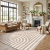 World Rug Gallery Abstract Arch Shag Rug – Medium Pile, Durable & Easy to Clean – Anthracite Dark Gray - 2 of 4