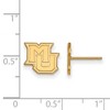 Black Bow Jewelry 14k Yellow Gold Marquette Golden Eagles NCAA Post Earrings - 2 of 3