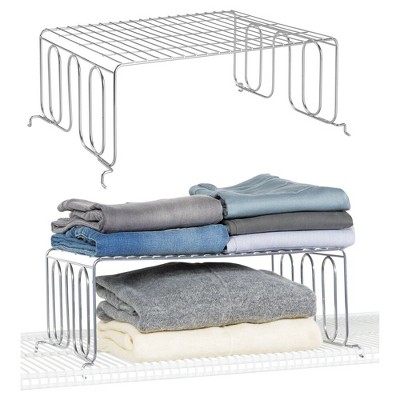 Mdesign Metal Wire Shelf Dividers For Closet Organization - 2 Pack - White  : Target