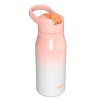 Zak Designs 14 fl oz Double Walled Stainless Steel Tranquility Insulated Straw Bottle - 3 of 4