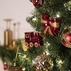 Aoibox 82pcs Christmas Ornaments Set Shatterproof Plastic Holiday Tree Decorations with Pre Tied Strings Red Gold Green for Home Party - 4 of 4