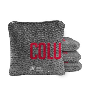 Skip's Garage | Gameday Columbus Synergy Pro Gray Cornhole Bags (Set of 4) - 1 of 4