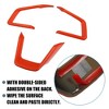Unique Bargains Front Car Steering Wheel Frame Cover Trim Fit for Subaru Forester Orange 3 Pcs - 4 of 4