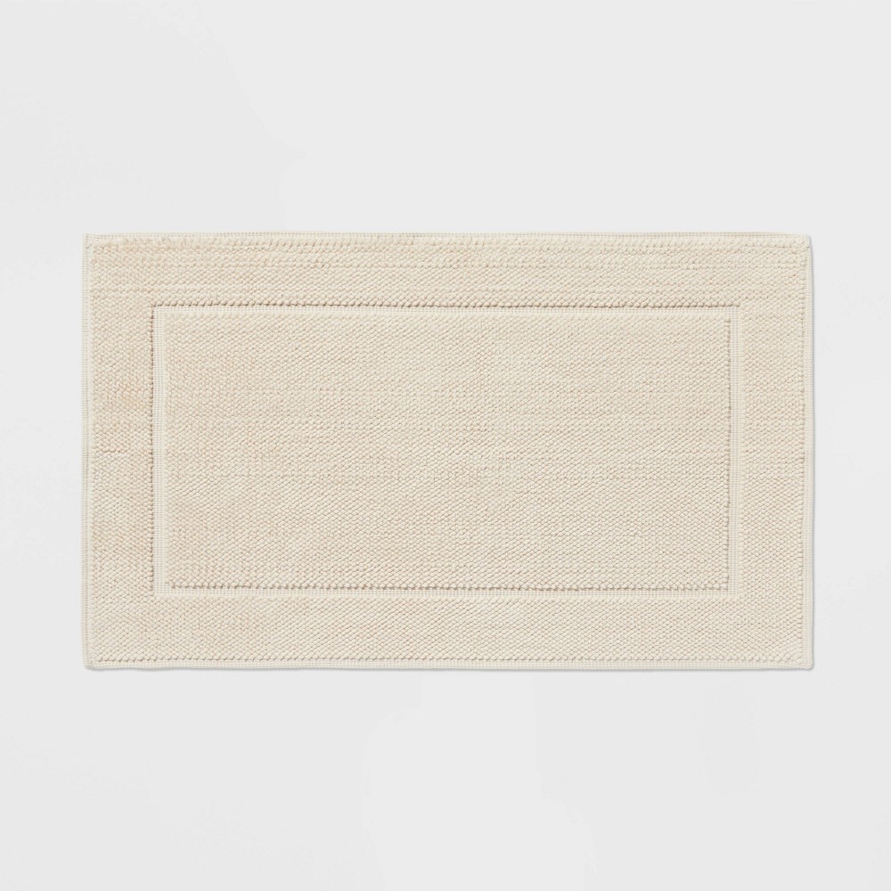 Photos - Bath Mat 21"x34" Spa Plush Bath Rug Almond - Threshold™