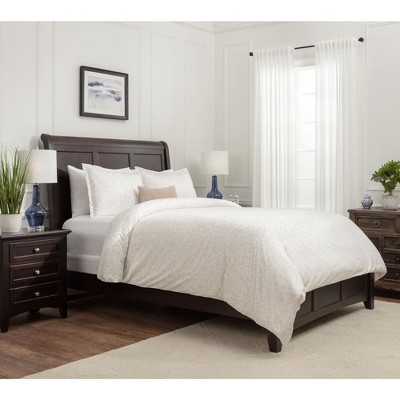 Cream Leopard Print Twin Rayon Polyester Duvet Cover Set