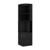 Corner Wine Bar Cabinet with Wine Racks, Open Shelves, and Bottom Storage-Multifunctional Wooden Storage Solution - 4 of 4