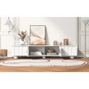 Grungis TV Stand for TVs with Solid Wood Legs and Metal Handles Up to 80 Inch,Console Table with Glass Door for Bedroom,Living Room - 2 of 4