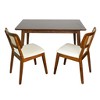 NicBex Mid Century Upholstered  Dining Chairs Set of 2 with Wicker Woven Back,Rustic Accent Chairs for Dining Room,Kitchen,Office - 3 of 4