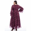June + Vie by Roaman's Ruffled Paisley Chiffon Maxi Dress - 3 of 4