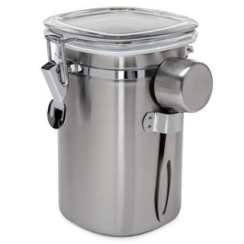 1pc Stainless Steel Canister For The Kitchen Counter Silver